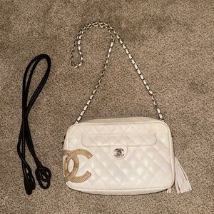 Chanel Cambon Python Quilted Ligne Flap Bag Crossbody
